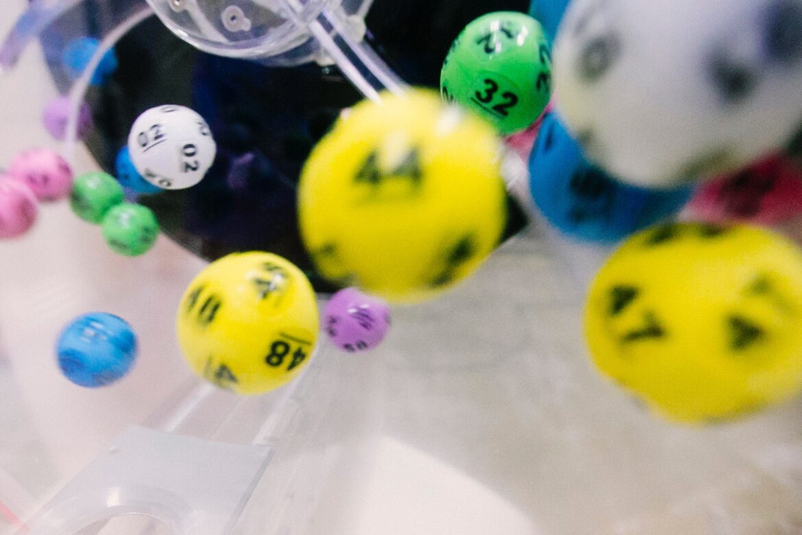 A close up of many balls with numbers